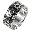 Star Of David Band - Silver Ring