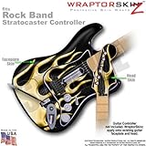 Metal Flames Yellow WraptorSkinz Skin fits Rock Band Stratocaster Guitar for Nintendo Wii, XBOX 360,