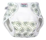 Imse Vimse Organic Cotton Diaper Cover - Green Cotton Ball Newborn