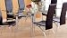 Pearl Silver Glass Top Extension Dining Table