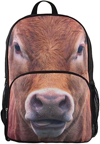 Hynes Eagle Casual Animal Print Backpack (Cow)