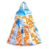 Haven Girl - Girls Halter Dress, Turquoise, Orange