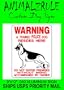 POLICE K-9 GERMAN SHEPHERD DOG SIGN 9"x12" ALUMINUM