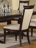Set of 2 Dining Chairs Floral Fabric Merlot Cappuccino Finish