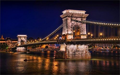 Art city Hungary Budapest, beautiful night scenery posters living room decorative wallpaper art birthday gift 36*24