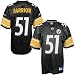 Pittsburgh Steeler Jerseys : Reebok NFL Equipment Pittsburgh Steeler #51 James Farrior Black Replica Football Jersey