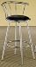 Set of 2 50's Retro Nostalgic Style Black Bar Stools