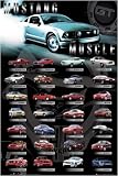 Ford Mustang Poster - Collection Of All Mustangs (Size: 24 x 36)
