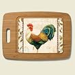 Large Cutting Board ~ Majestic Rooster ~ made of bamboo with poly surface ~ c...