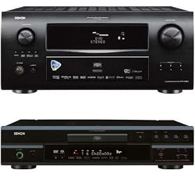 Denon AVR-4308CI Advanced 7.1 CH Home Theater/MultiMedia A/V Receiver with Networking and WiFi & Denon DVD-2500BTCI Blu-ray Disc DVD/CD Digital Player/Transport