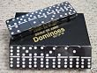 Double Six Jumbo Dominoes-(8.5" x 5") Set of 28-Black Case/Black Tiles