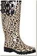 Chooka - Women's Signature Collection Cheetah Double Buckle Rain Boots