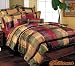 7 Pieces Multi Color Gitano Jacquard Patchwork Comforter Set Bed-in-a-bag Queen