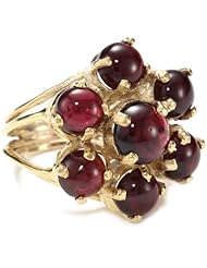 Alberto Juan "Prohibition Cocktail Ring" Vermeil Garnet Flower Ring