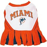 Pets First DOL-4007-MED NFL Miami Dolphins Dog Cheerleader Dress, Medium