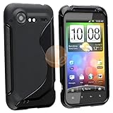 TPU Rubber Skin Case for HTC Droid Incredible 2 / Incredible S, Frost Black ....