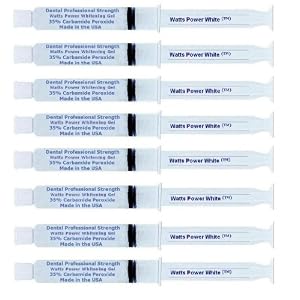 Watts Power White - 8 Large 10ml Professional 35% Teeth Whitening Gels