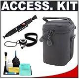 Precision Design Padded Soft Lens Case for Medium-Sized Lenses up to 6 / 15.2cm with LensPen + Accessory Kit