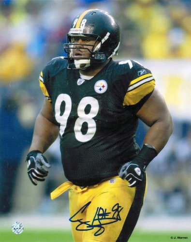 Casey Hampton Autographed Pittsburgh Steelers 8