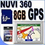 Garmin Nuvi 360 Portable GPS Vehicle Navigation System w/ 3.5 LCD and Bluetooth (0100053800) 8GB SD / HC Secure Digital Memory Card + MORE! BigVALUEInc Accessory Saver Bundle