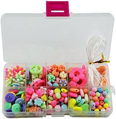 Lbyurs Amblyopia training Colorful Children Plastic Jewelry DIY Beads kits Bracelet Crafts (10 Styles)