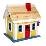 Le Petit Chalet Lazy Days 10-1/2-Inch Tall Bird House, Yellow