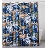 Black Bears Shower Curtain
