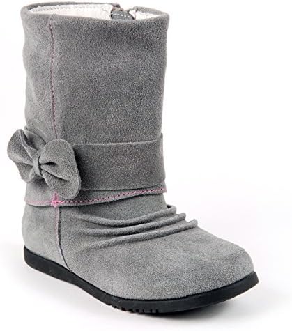 Momo Grow Toddler/Little Kid "Zoey" Gray Leather Boots