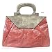 Pink Envelope Style Croc Faux Leather Satchel Bag Purse Handbag