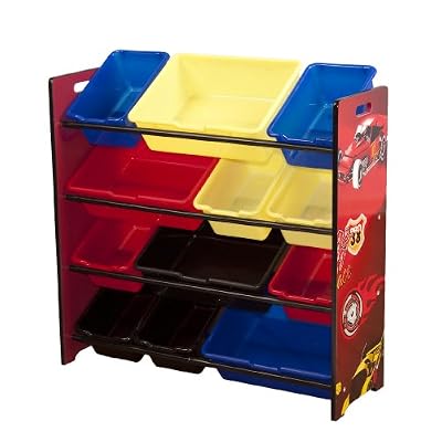 4Gr8 Kidz Racing Series Kids 12 Bin Toy Organizer