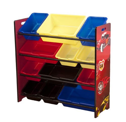 4Gr8 Kidz Racing Series Kids 12 Bin Toy Organizer
