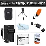 Accessories Bundle Kit For Olympus Stylus Tough 8010 6020 TG-610 TG-810 TG-820 iHS Digital Camera Extended (1000maH) Replacement LI-50B Battery + Ac/ Dc Travel Charger + STRAP FLOAT + Hard Case + Screen Protectors + USB 2.0 SD Card Reader + More