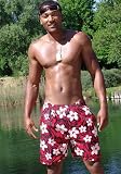 Hawaii-Short - Wende-Badehose - Bad Company Beach - Boxershort - red - 