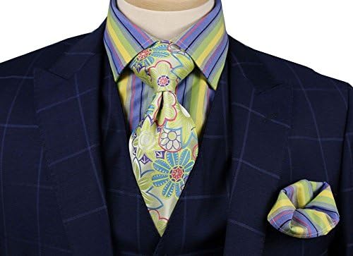 STC-4-3- 19 - 22.00 * 36 -37 inch Stripe Fashion Shirt with Tie and Hanky