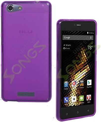 BLU ENERGY X2 (E050U) Ultra-thin Light TPU Rubber Gel Case Soft Cover (Purple)