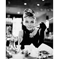 Audrey Hepburn Poster - Breakfast at Tiffany's in Black/ White (16x20")