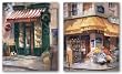 Antiquities and Colorful Corner, Paris Set by George Botich 16"x20" Art Print Poster