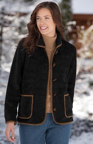 Berber Fleece Toggle Jacket, Ivory, X Large