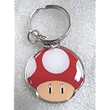 MARIO BROS.: Red Mushroom Metal Diecast Keychain