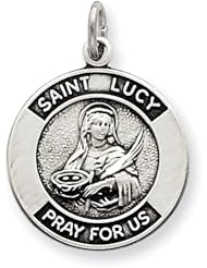 Sterling Silver Saint Lucy Medal