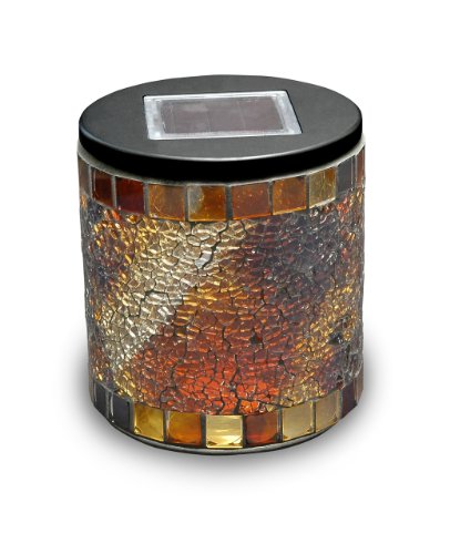 Mark Feldstein & Associates SMC20J Solar Mosaic Jar Cylinder Jewel Tone