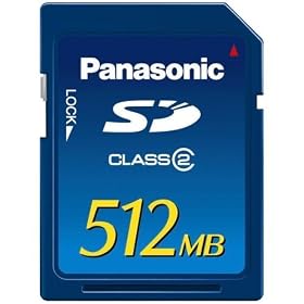 Panasonic 512MB SD Memory Card with SD Speed Class 2 performance