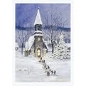 Blue Church Boxed Christmas Cards - 40 ct