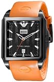 Emporio Armani Men's Orange Rubber Strap Watch
