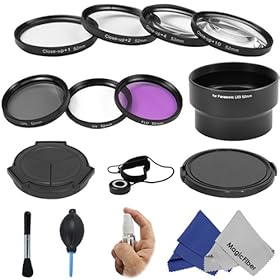Professional Kit for PANASONIC Lumix DMC-LX3 and LEICA D-Lux 4 Point & Shoot Cameras - Includes: Macro Close Up Set (+1, +2, +4, +10) + Filter Kit (UV, Polarizer, Fluorescent) + Aluminum Lens Adapter Tube + Deluxe Cleaning Kit + Auto Lens Cap + Lens Cap (w/ Cap Keeper) + MagicFiber Microfiber Lens C