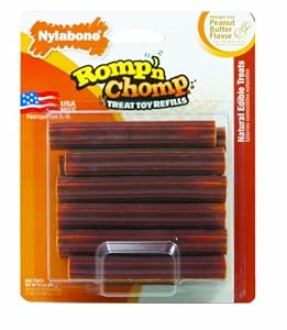 Nylabone Romp N Chomp 12 Count Treat Bar Refills Chew Toy, Peanut Butter Flavor Nylabone Romp N Chomp 12 Count Treat Bar Refills Chew Toy, Peanut Butter Flavor