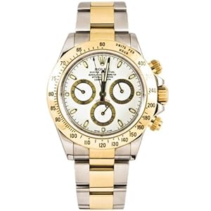 Rolex 40mm Stainless Steel & 18K Gold Daytona Model 116523 White Stick Dial Inner Bezel Engraving Model