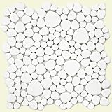 Boulder White 11 X 11 Inch Porcelain Floor & Wall Tile (10 Pcs/8.14 Sq. Ft. Per Case,  Standard Shipping)