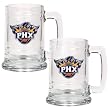 Phoenix Suns NBA 2pc 15oz Glass Tankard Set - Primary Logo Phoenix Suns NBA 2pc 15oz Glass Tankard Set - Primary Logo