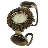 Geneva Platinum Ladies Modern Cuff Watch by Geneva
